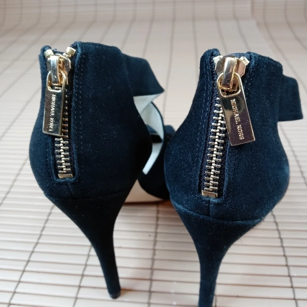 Michael Kors Criss Cross Black Suede Platform 5